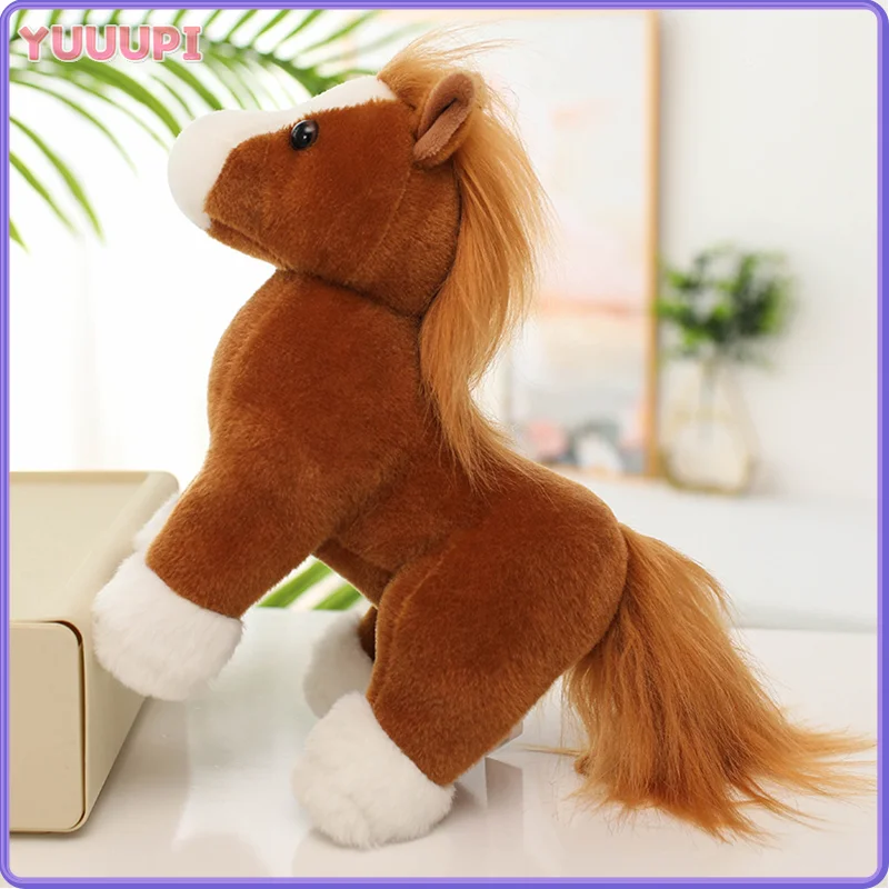 White Horse Stuffed Animal - 12 Inch Soft Plush Toy For Kids Easter Birthday Gift