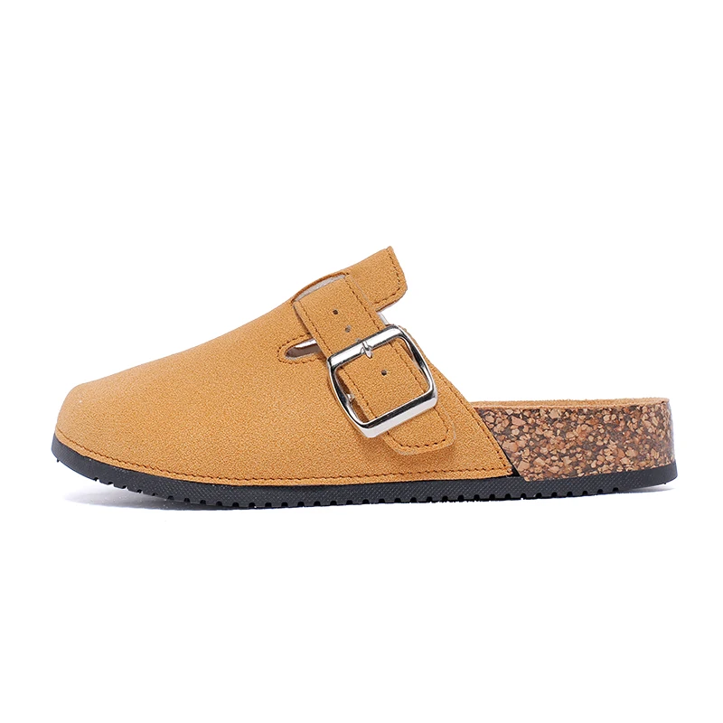 Children's 2026 New Classic Style Buckle Strap Closed-Toe Mules with Cork Sole, Comfortable Casual Sandals for Spring, Summer, and Autumn, Suitable for Indoor and Outdoor Wear, Simple and Versatile Children's Shoes, Perfect for Daily Outings and Home Relaxation