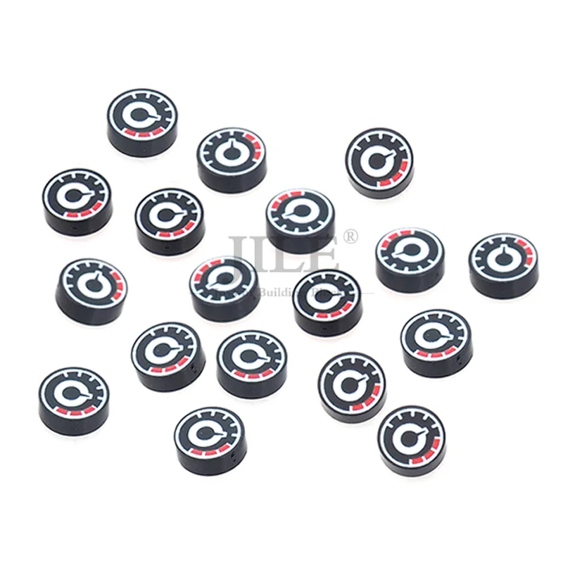 MOC 타일 계기판 게이지 패턴 벽돌 도시 빌딩 블록, DIY 벌크 키트, 85984 3069 조립 장난감과 호환 가능, 50 개