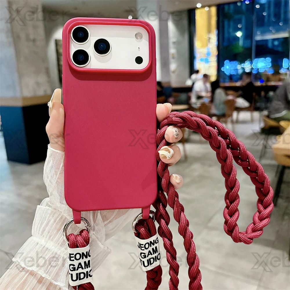Candy Color Handmade Crossbody Phone Case with Adjustable Strap