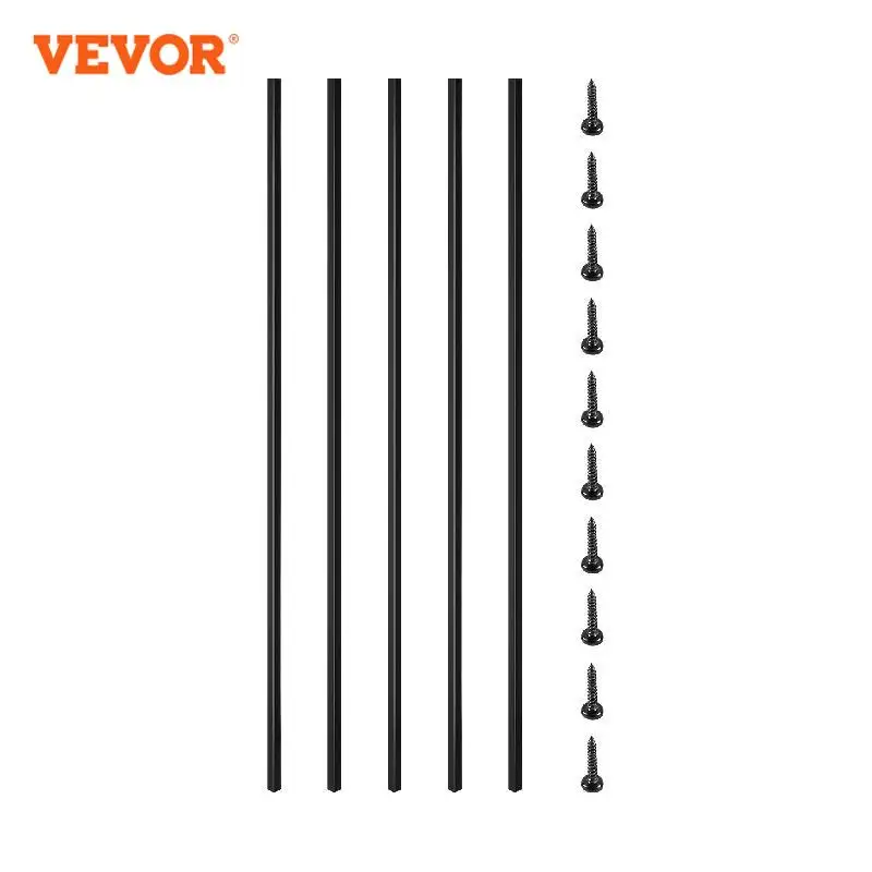 

VEVOR Deck Balusters Metal Deck Spindles 16/10/26/51 Pack 44 /32.25 inch Iron Stair Railing Building & Hardware Home & Garden