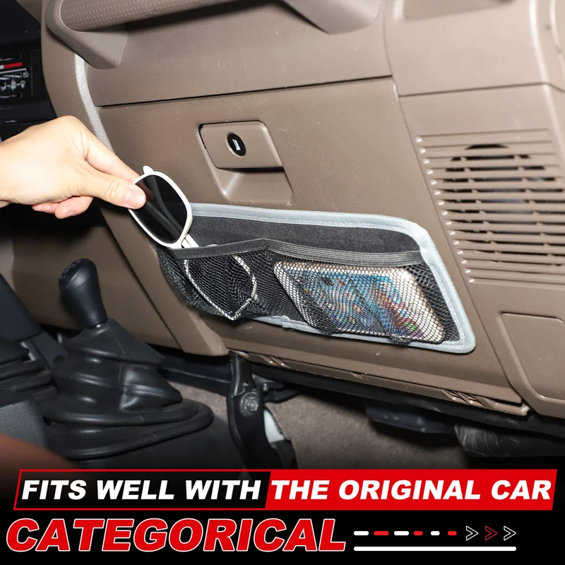 Toyota Land Cruiser LC76 2007+Co-pilot 옥스포드 천 자동차 내부 도어 보관 가방 메쉬 가방 승객 보관 도구 포켓