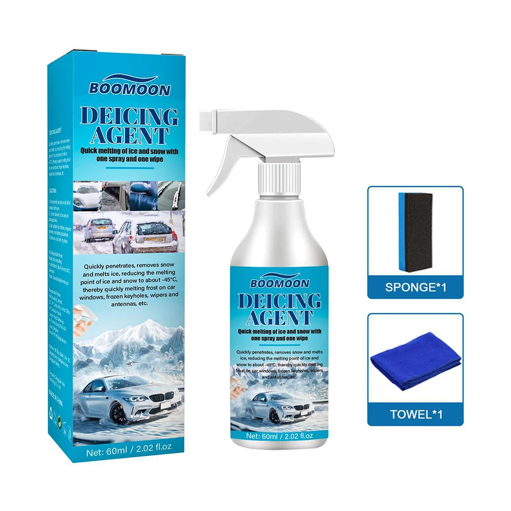 

De-Icer For Car Windshield De-Icer For Car Windshield Quickly And Easily Melts Ice Frost And Snow Ice Remover Melting Spray