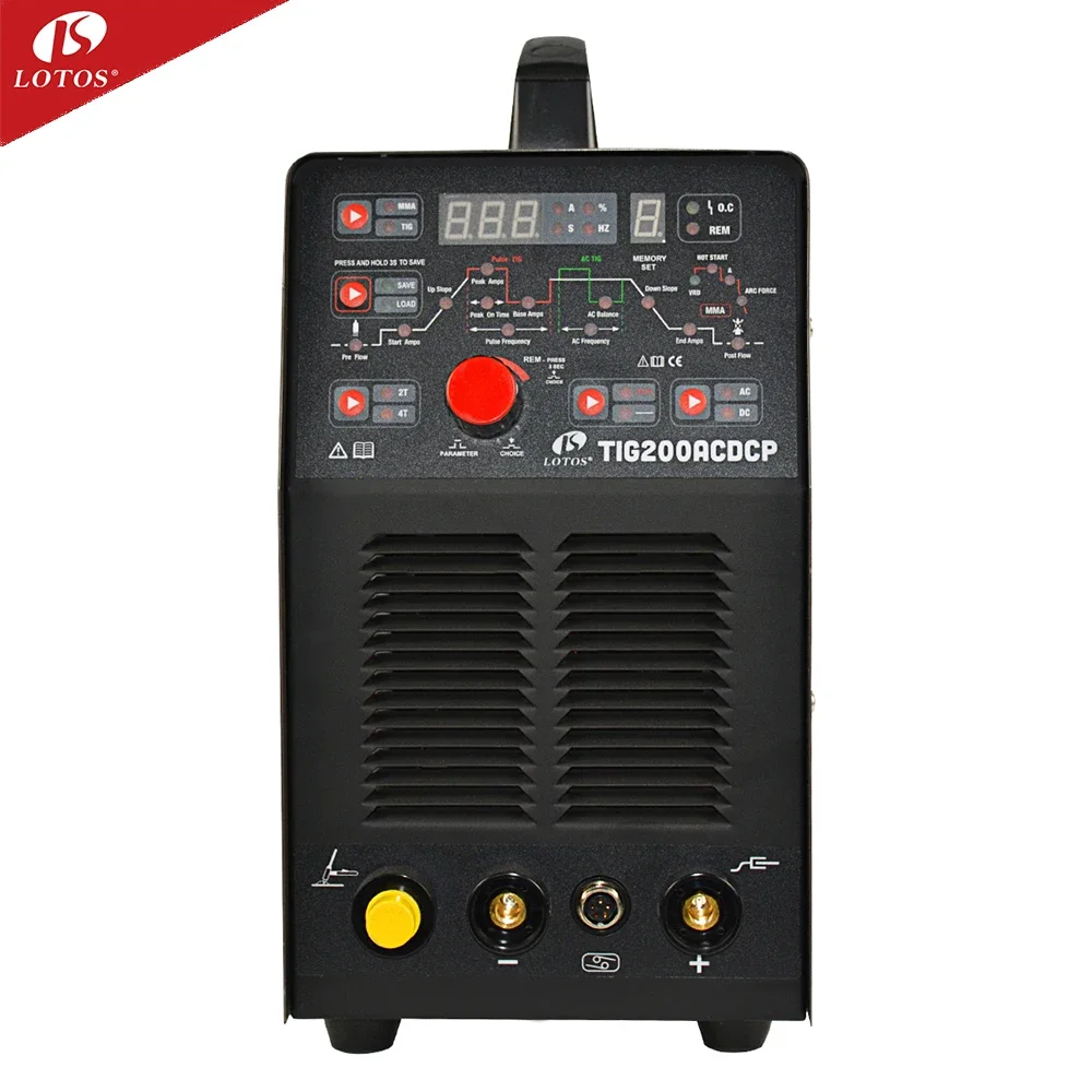 Lotos tig ac/dc welding equipment 200a 110v 220v aluminum  mma pulse inverter ac dc  machine