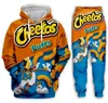 2 PAC Pants + Hoodies Hot Cheetos 3D Print Hoodie Suit Men Sweatshirts Sweatpants Fashion Two Piece Tracksuit Set Men's Clothing 1