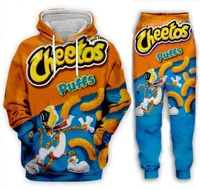 2 PAC Pants + Hoodies Hot Cheetos 3D Print Hoodie Suit Men Sweatshirts Sweatpants Fashion Two Piece Tracksuit Set Men's Clothing 1