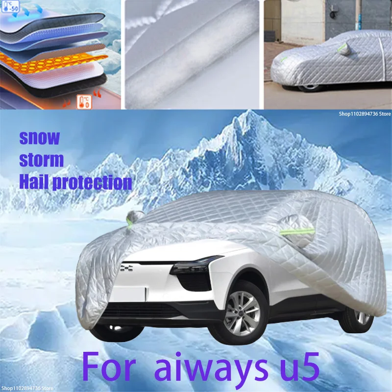 

For aiways u5 Outdoor Cotton Thickened Awning For Car Anti Hail Protection Snow Covers Sunshade Waterproof Dustproof