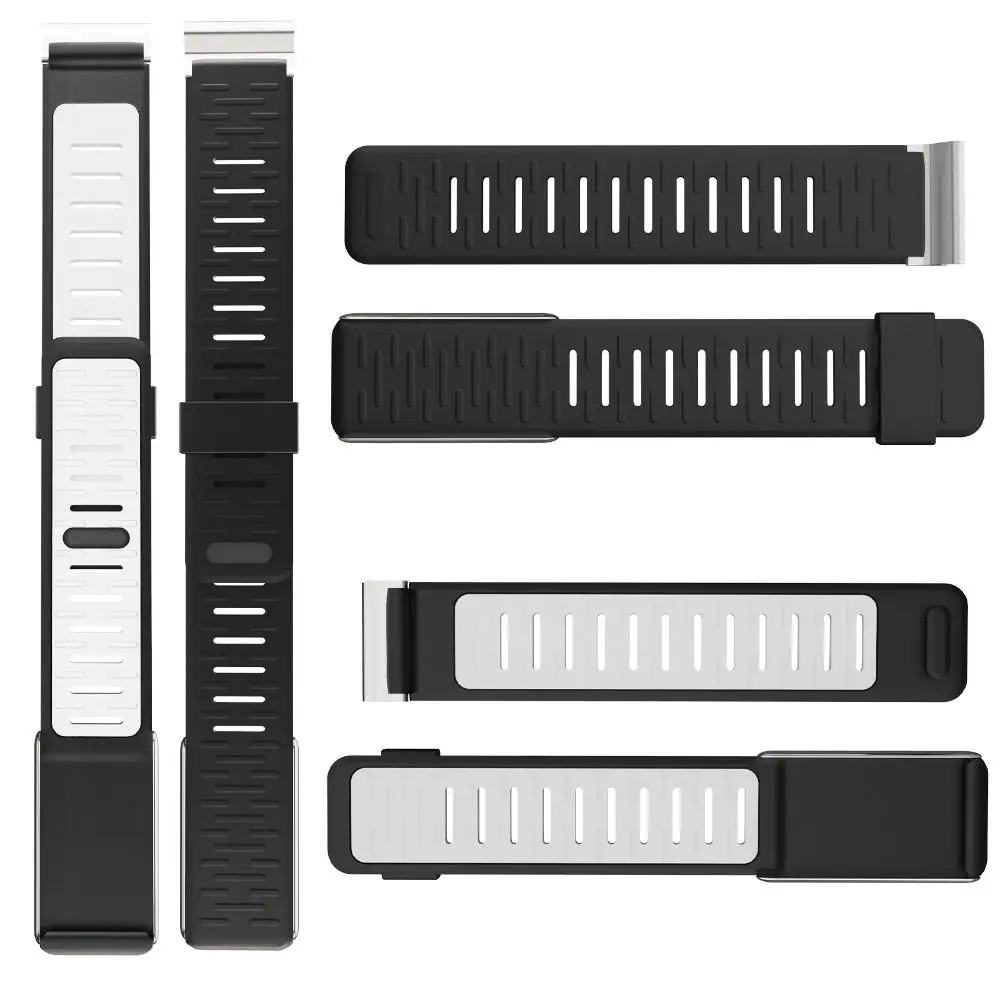 Breathable Silicone Sports Wristband - Adjustable Fitness Tracker Strap