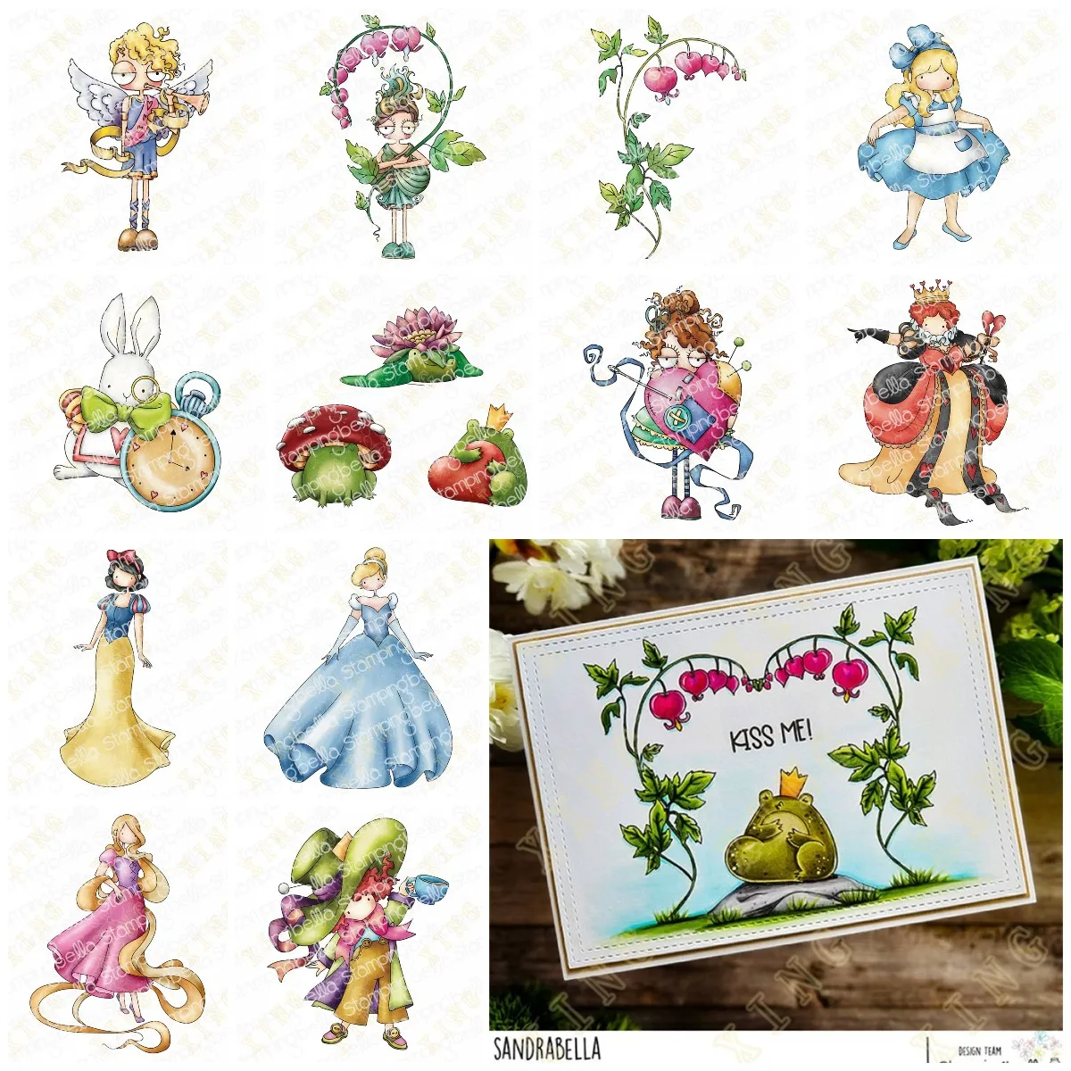 

New Uptown Girl Queen of Hearts Metal Cutting Dies Clear Stamps Scrapbook Diary Decoration Embossing Template DIY Greeting Card