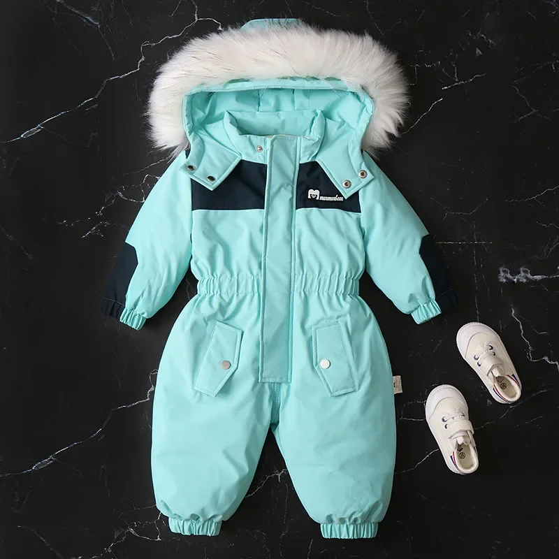 Baby Ski Suit Jumpsuit Baby Climbing Suit Romper Winter New Children's Jumpsuit Snow Jacket Ski Kid Kids Set