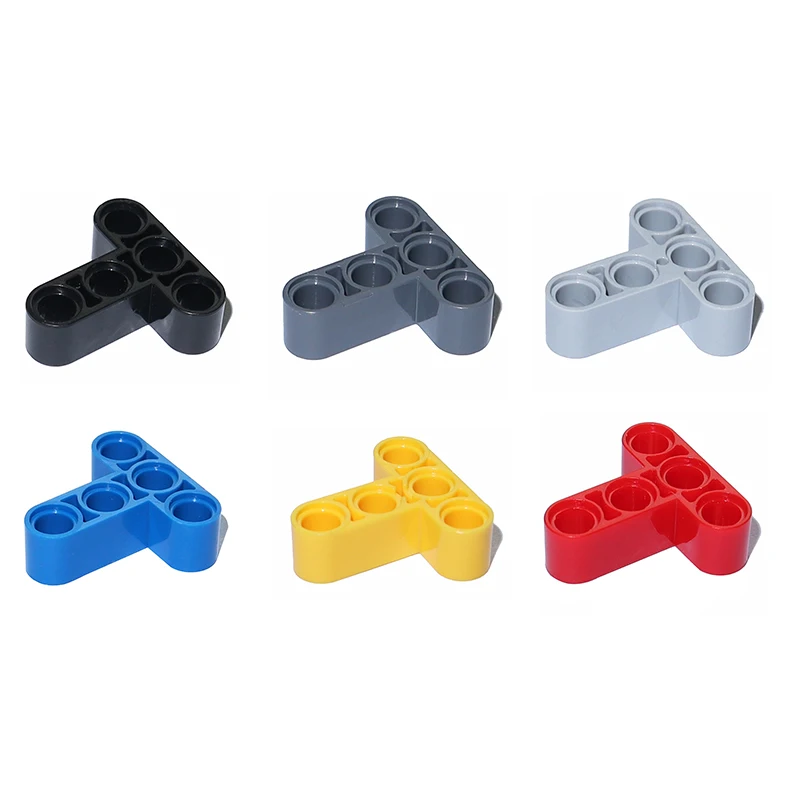 

10PCS Technology Liftarm 3x3 Holes T Shape Thick Bricks Model 60484 Assembles Particles MOC Parts Technical Toys Building Blocks