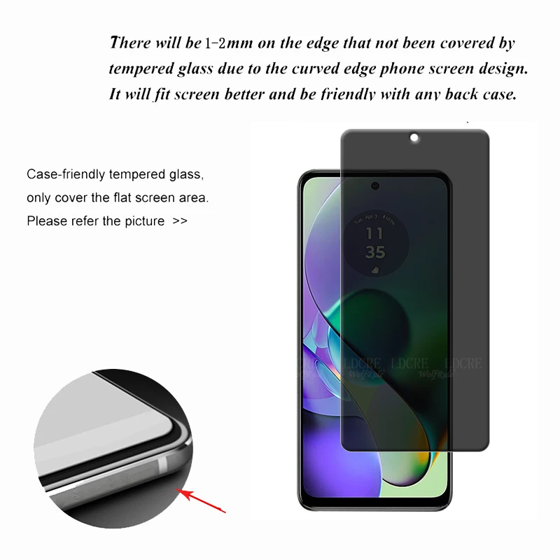 4-Pack Privacy Anti-Spy Tempered Glass Screen Protector, 9H Hardness with HD Clarity