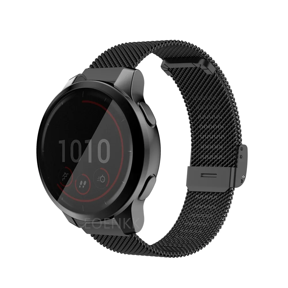 메탈 밴드 및 TPU 커버, Garmin Vivoactive 4S 4 3 Music/Venu 2 2S 3S 3 2 Plus 팔찌 스트랩, 풀 스크린 보호대 시계 케이스