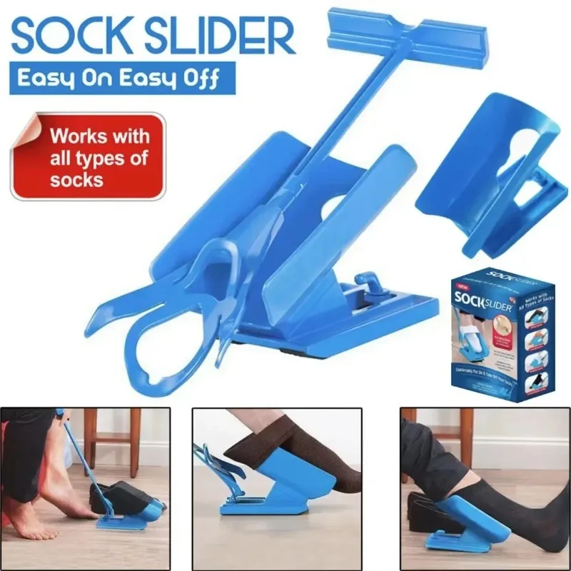Injuries Supplies Elderly Helper Wearing Sock Aids Unique Cradle Design Portable Plastic System No bending Sock Aid
