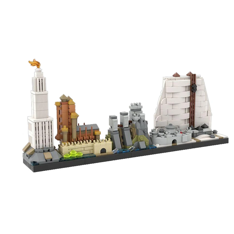 

MOC Building Blocks SBillionaires Row NYC DIY Assemble Bricks Skyline Architecture Educational Creative Kids Toys Gifts