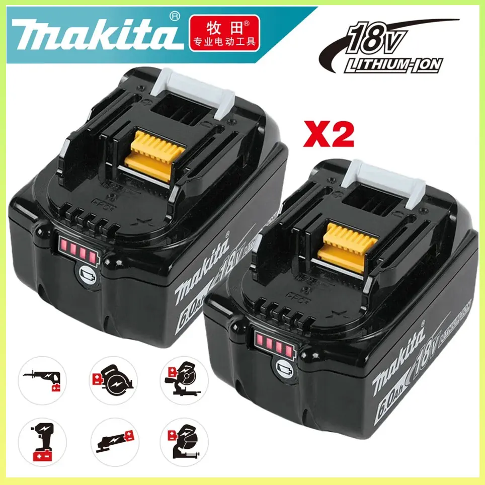 

Reliable Original Makita Rechargeable Power Tool Battery, Replaceable LED Lithium-ion, 6Ah 18V LXT BL1860B BL1860BL1850 BL1830