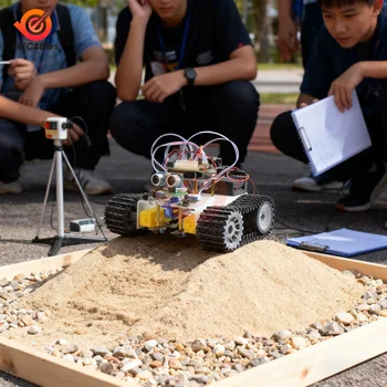 Kit Robot Auto Cingolato con Evitamento Ostacoli a Infrarossi e Ultrasuoni Dual-Mode, Servo SG90, Bluetooth Wireless, Kit di Apprendimento per Arduino Uno