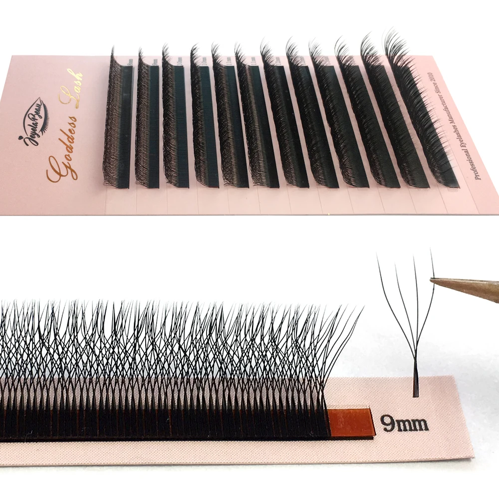 Goddess 4D W Shape Lashes W Eyelash Extensions Natural Soft Individual Lashes Handmade Premade Volume Fans Cilios W