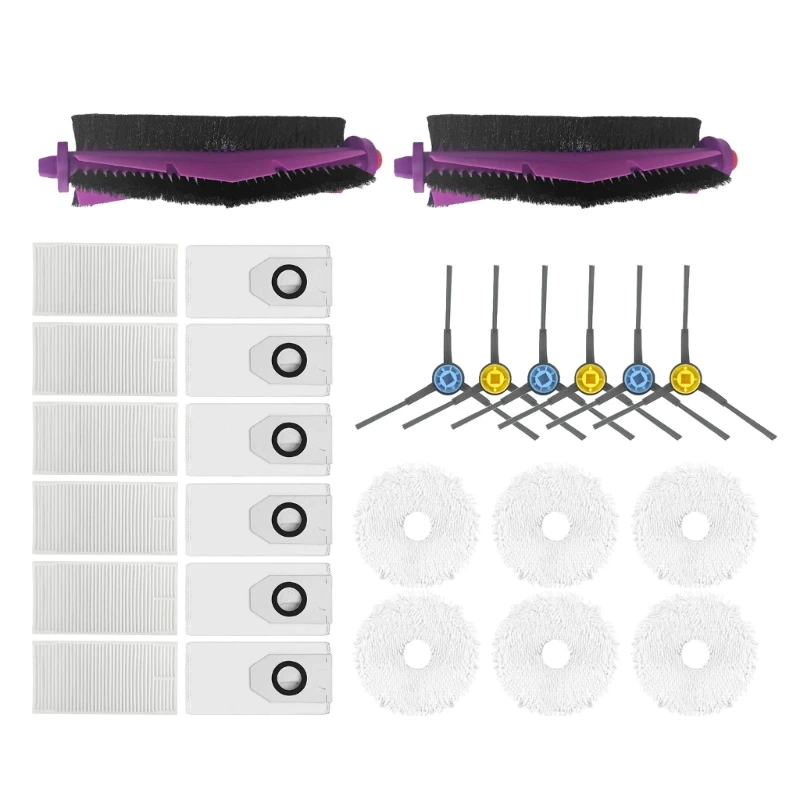 

Main Brush Side Brushes Mop Cloth Replacement Filters Vacuum Cleaner Replacement Accessories Suitable for Vacuums New Dropship