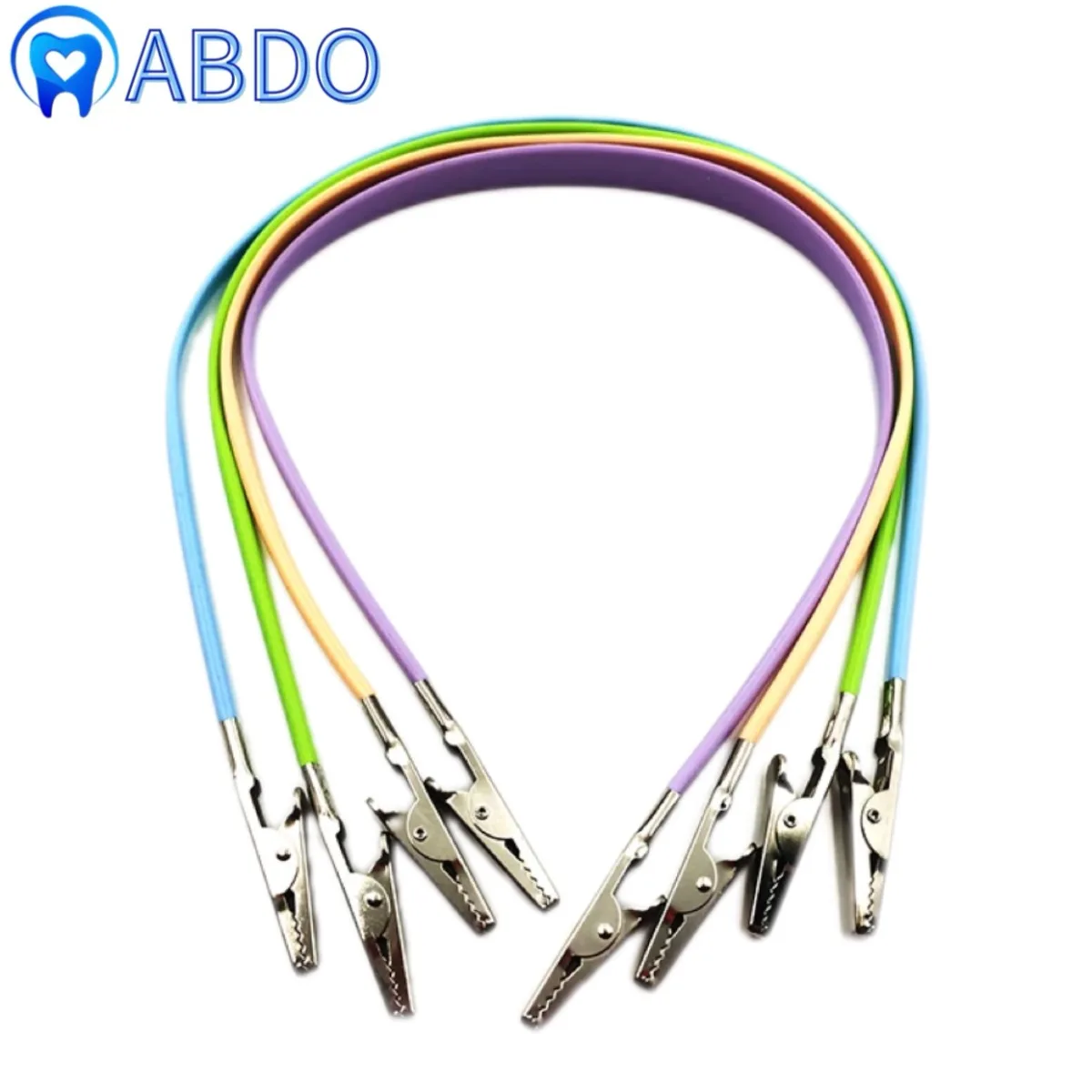 

Multicolor Dental Bib Clips Chain Napkin Holder Autoclavable Rubber Accessaries Teeth Whitening Matirial Tool