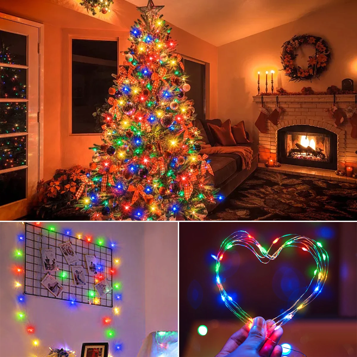 Clear Wire 12V War White String Lights Christas LED Fairy Lights For Hoe Xas Wedding Party Roo Yard Tree Holiday Decor - View #9