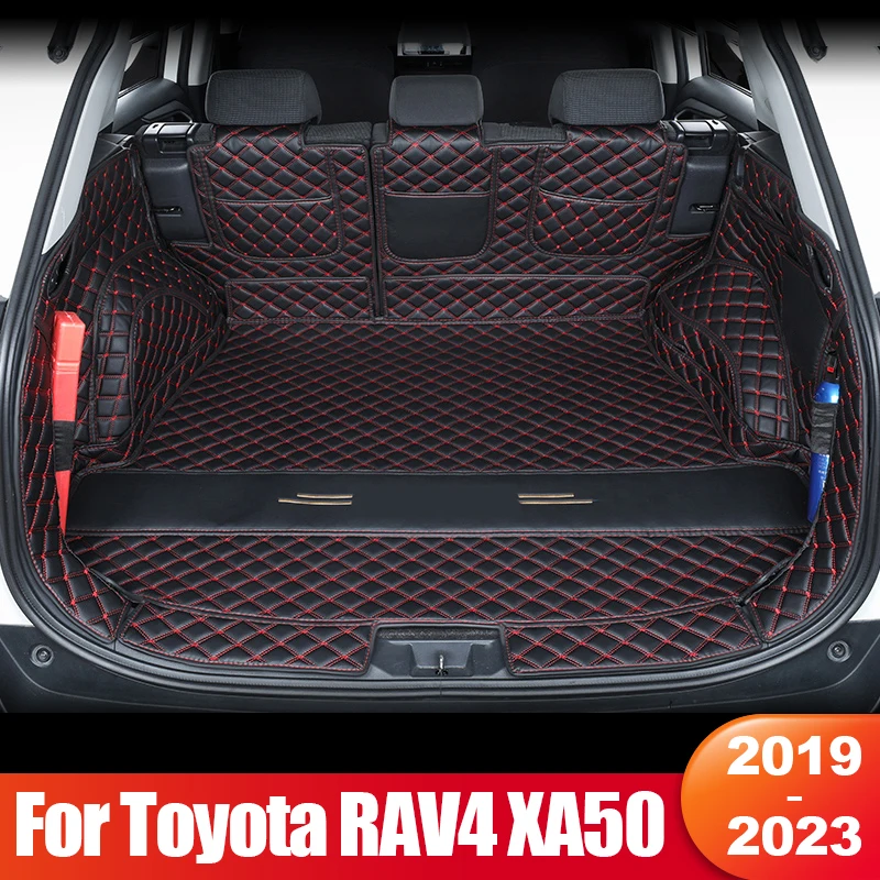 Leather Car Trunk Mat For Toyota RAV4 XA50 2019 2020 2021 2022 2023 RAV