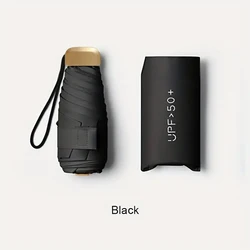 Premium Compact UV Protection Umbrella - Sleek Foldable Design with Durable Canopy - Iron (Black)