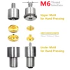 50sets gold/bronze 10mm/12.5mm/15mm Metal snap buttons with 1set matched M6 Thread Interface Mold for clothing DIY install tool. 3