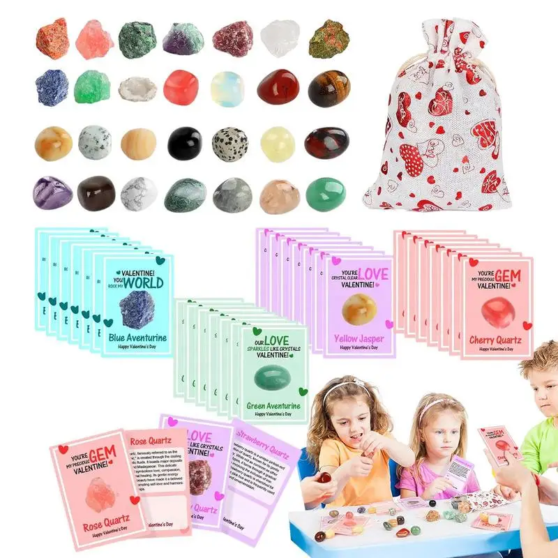 

Valentines Day Cards For Kids School Gemstone Exchange Card Exchange Card Kids Funny For Boys Girls Classroom Party Favor