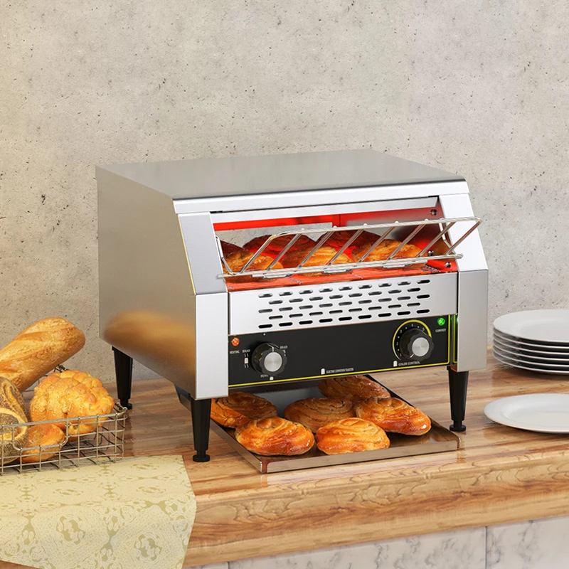 Toaster Commercial Caterpillar Type Fully Automatic Hotel Breakfast Up And Down Heating Intelligent Panel