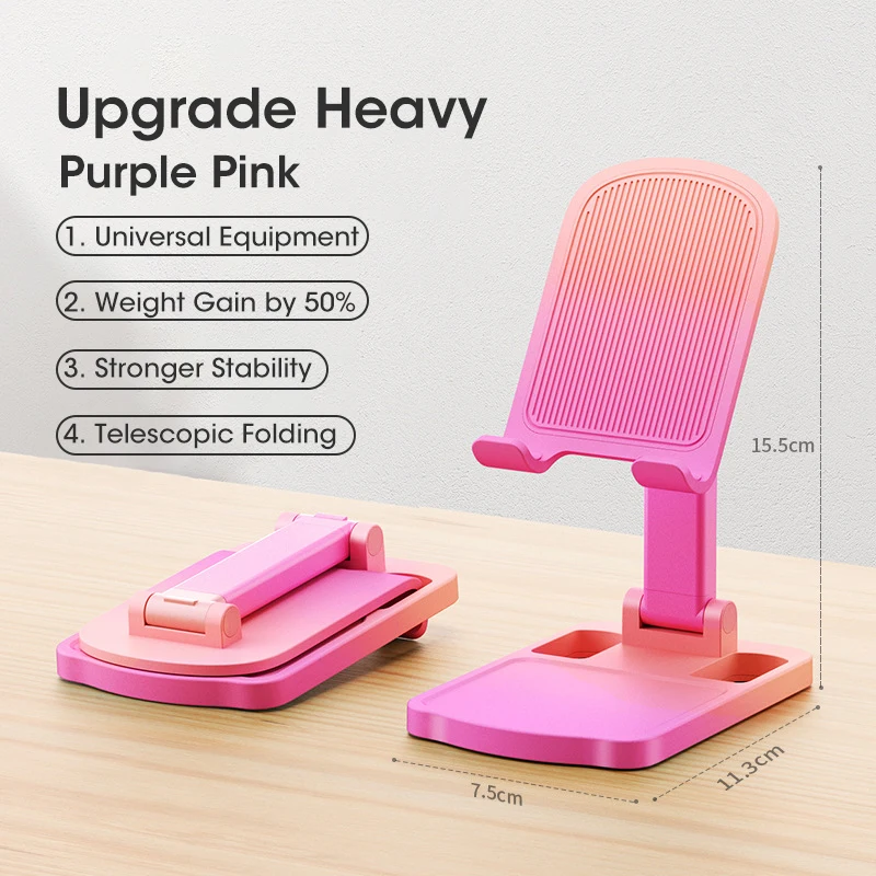 Cell Phone Stand Foldable Telescopic Mobile Phone Holder Tik Tok Live Desktop Lazy Bracket for IPhone 13 Smart Phone Universal cell phone stand Holders & Stands