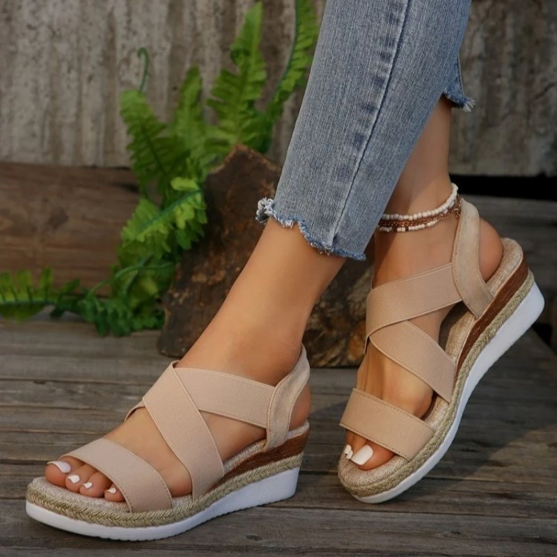 Women Wedge Sandals Casual 2024 New Summer Shoes Beach Fashion Sandals Sexy Platform Women Sandals Zapatos Mujer 2024 Tendencia