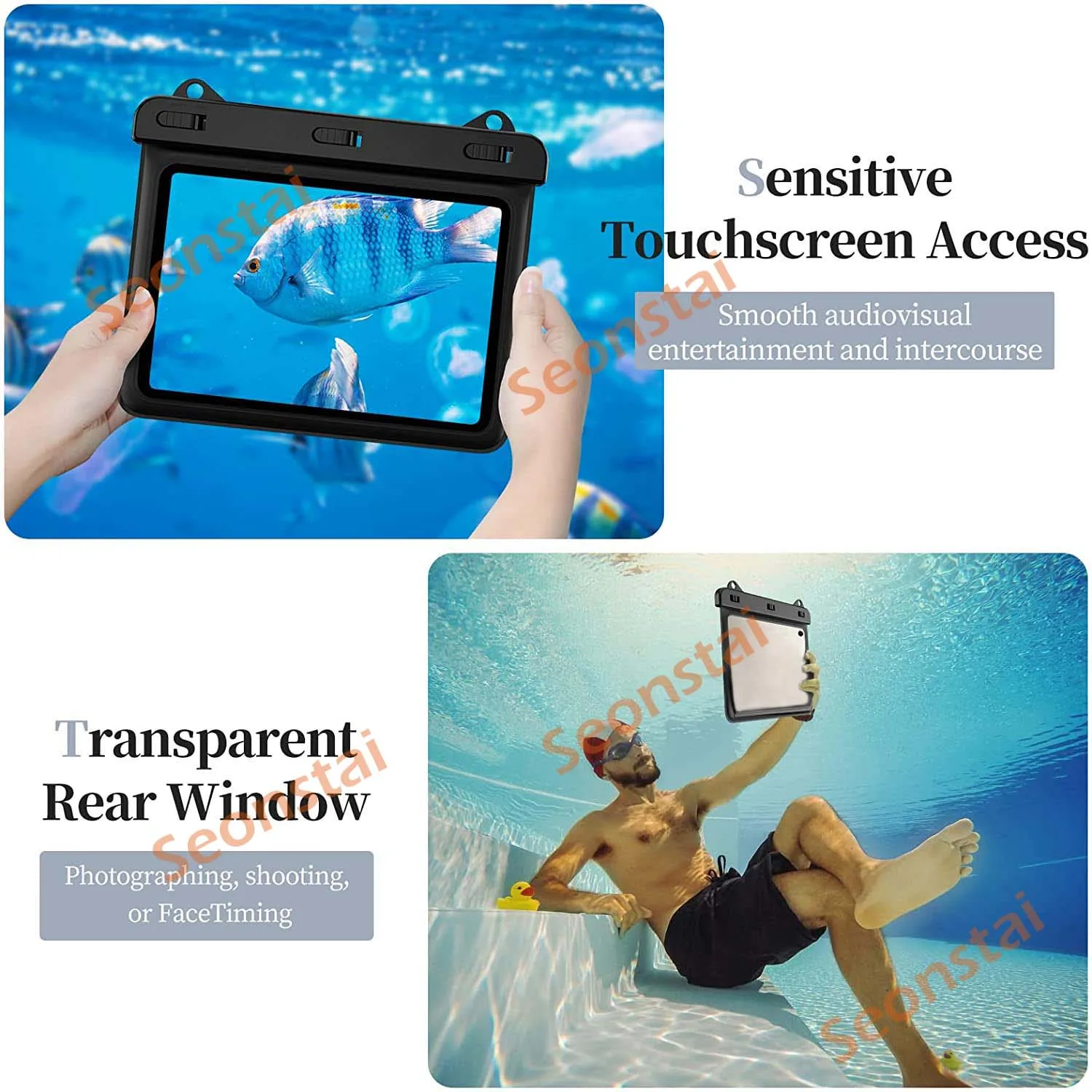 Waterproof Bolsa Case Capa para Tablet Case Resistência à Água Bolsa Seco para Ipad Kindle Samsung Praia Natação 8