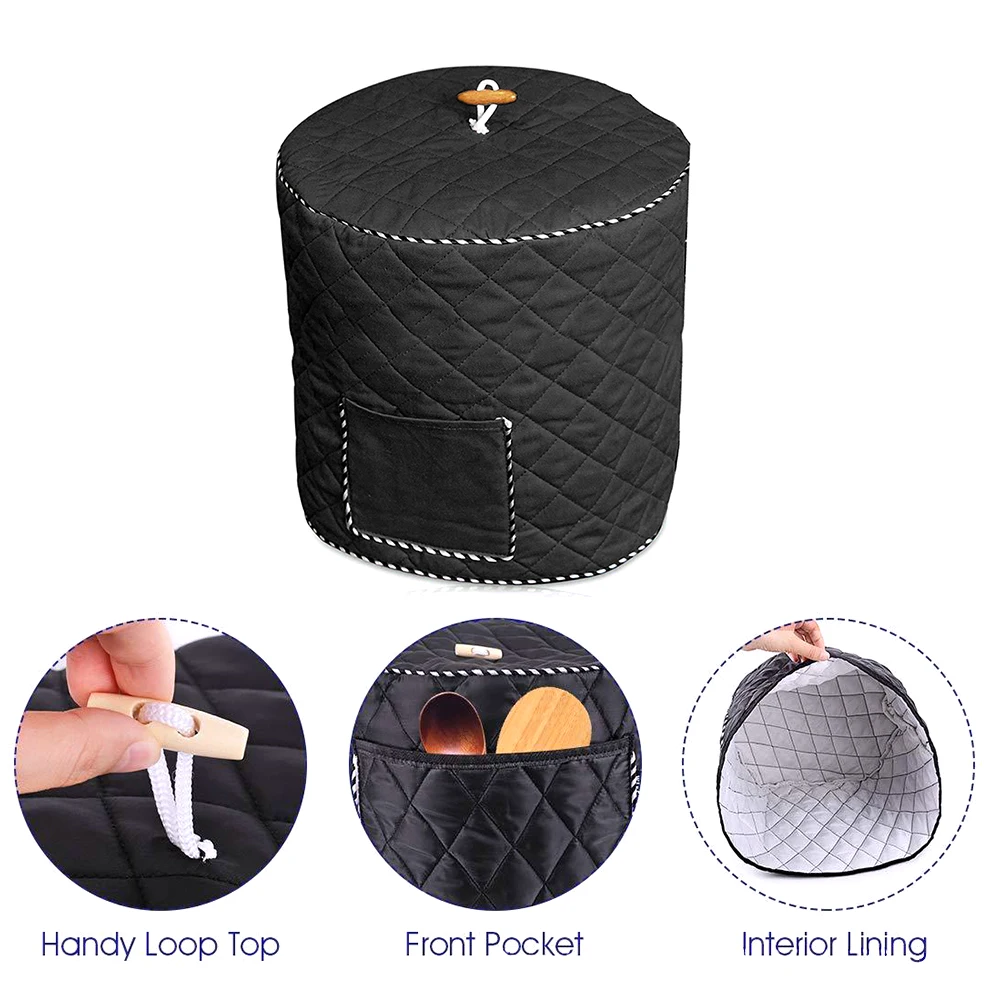 6QD 8QD Anti Static Pressure Cooker Dust Proof Cover Lining Interior Home Decorative Cooker Wrap Sleeve Foldable Protector Cover