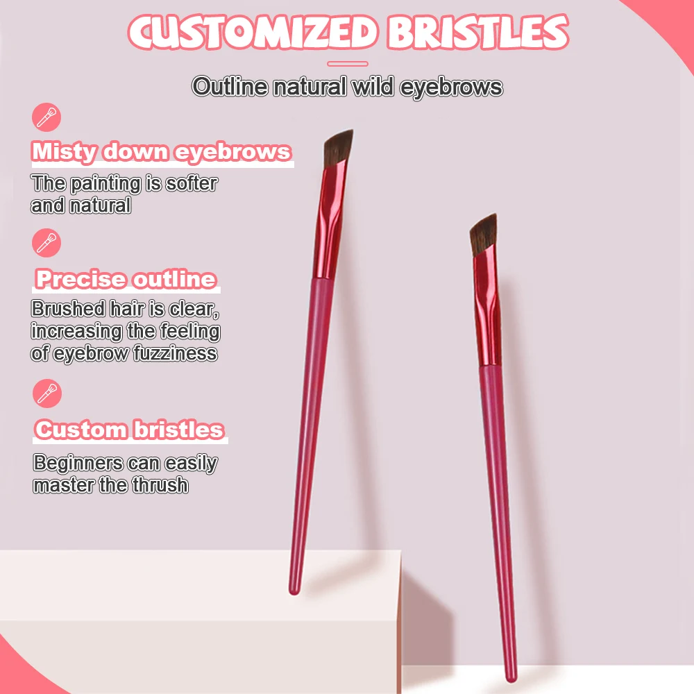 Wild Eyebrow Brush Square Three-dimensional Eyebrow Handicraft Double Headed Eyebrow Eyelash Brush Multi Functional Makeup Tool