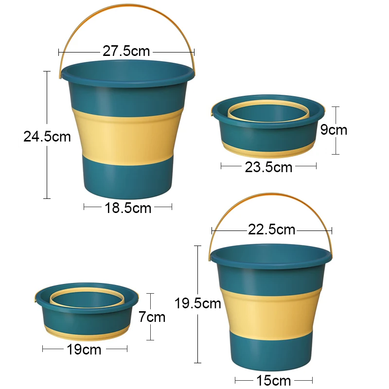 Folding Bucket Car Wash Bucket Multipurpose Car Folding Bucket Portable