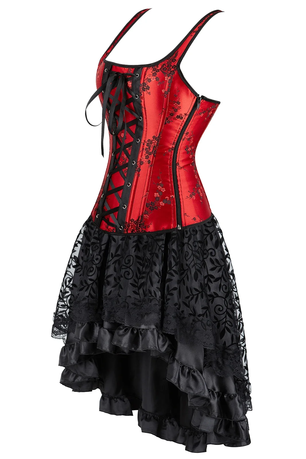 Bridal Corsets Dresses for Women Zip Up Corselet Sexy Strap Bustiers Skirt Set Plus Size Burlesque Halloween Partynight Outfits