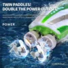 HUICAN 809 Mini Remote Control High Speed RC Boat Two Motors Led Light 360° Rotation Palm Speed Boat Summer Water Toy Pool Toy 4