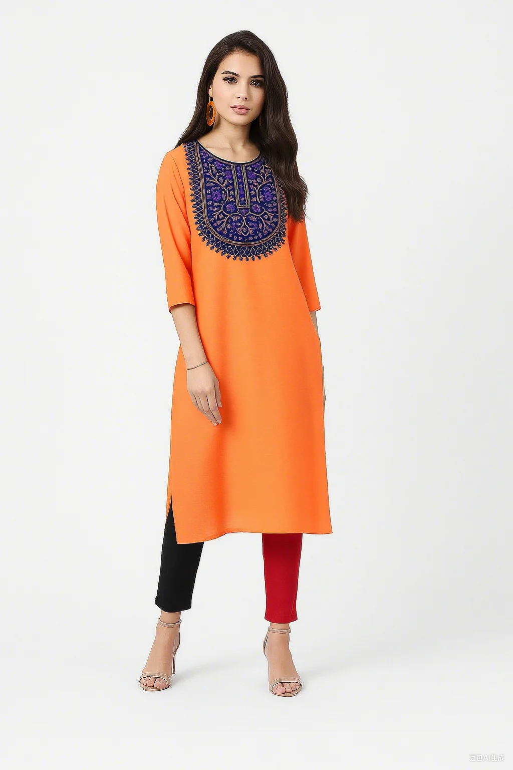 Muslimische Frauen Casual Bequeme Kurt Kleid Gerade Rohr Ethnische Pfau Frauen Türkische Kleid Abaya Schlitz Saum Luxus Abaya Dubai – Detail 4