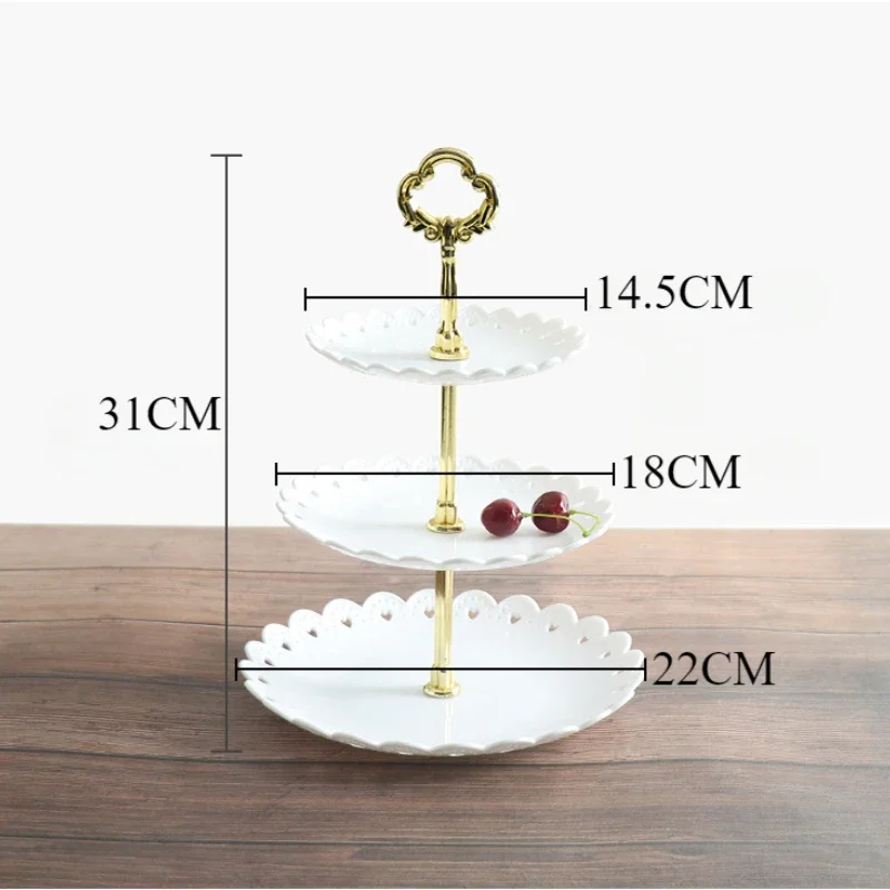 3Layer Cake Stand Cupcake Tray Stackable Dessert Fruit Plate Party Shelf Tool