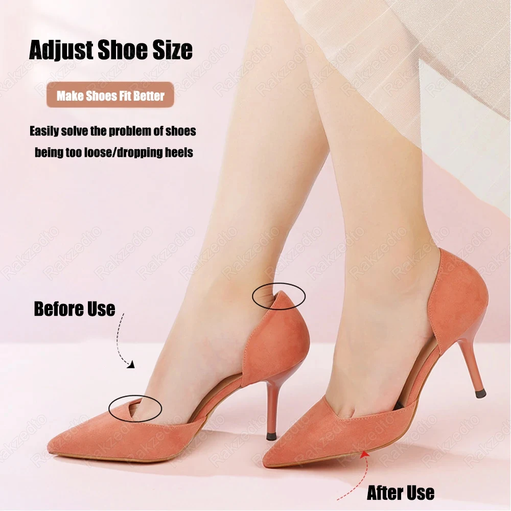 4pcs Forefoot Cushion Pads for High Heels Woman Half-Size Insoles for Shoes too Big Reduce Size Pain Relief Non-Slip Foot Pads