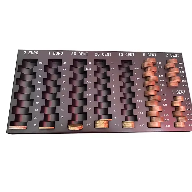 새로운 1pcs 편리한 블랙 유럽 스토리지 박스 유니버설 동전 디스펜서 포켓 주최자 상자 플라스틱 동전 주최자 트레이 선물