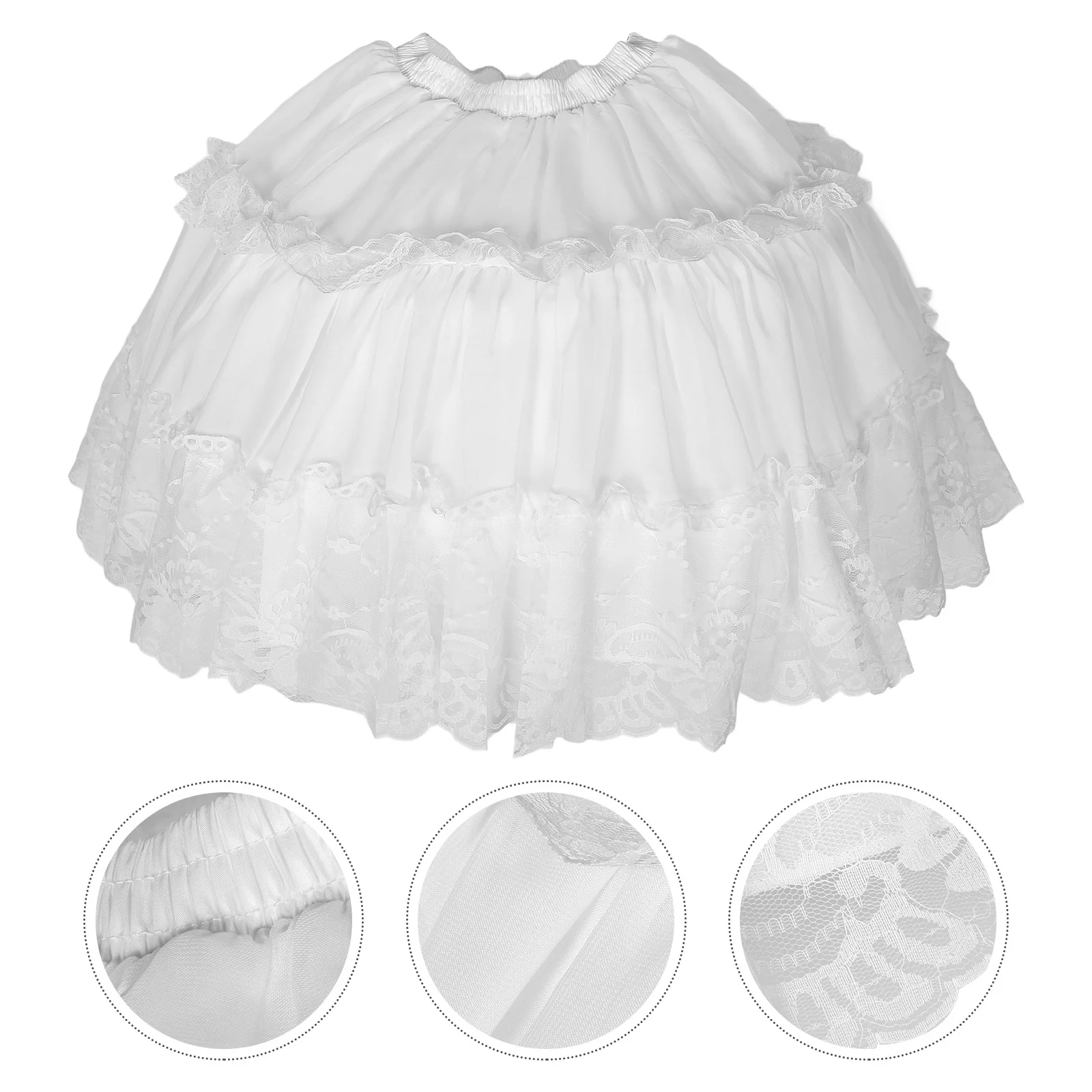 Skirt Herringbone Wedding Petticoat White Dress 2800X2200X150CM Tulle Skirts for Women Ruffled Bloomers Crinolines Peticoat