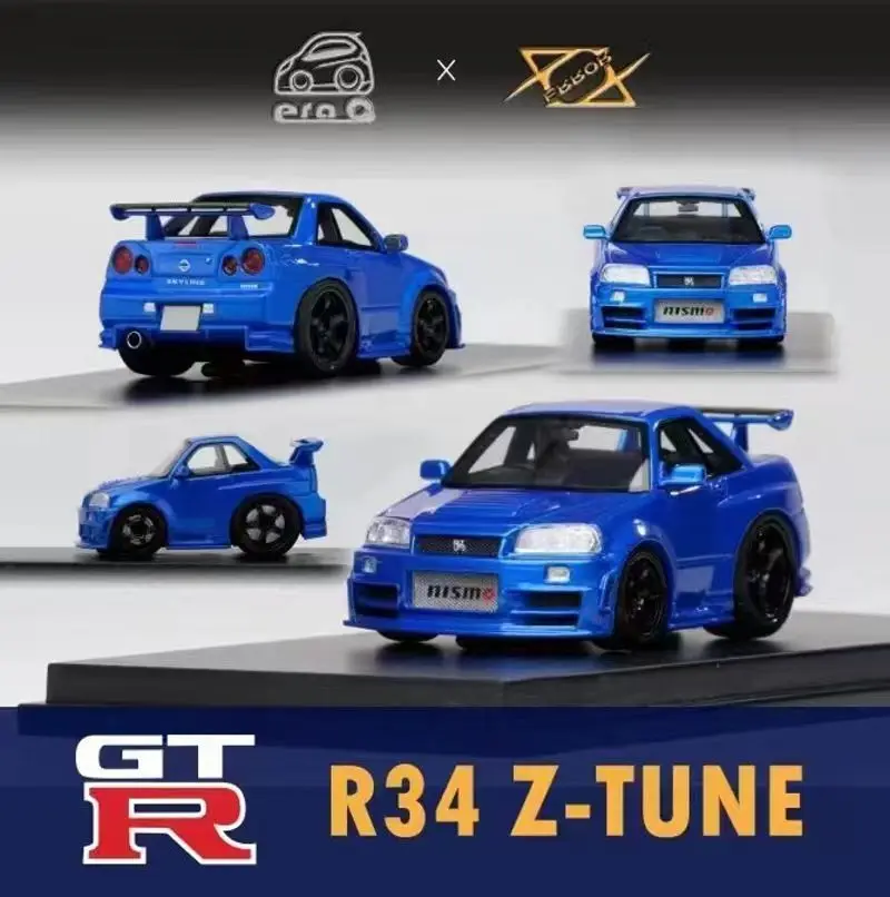 

YM In Stock Not 1:64 Q Size GTR R34 Z-TUNE Modified Version Resin Diorama Car Model Collection Miniature Carros Toys 404 Error