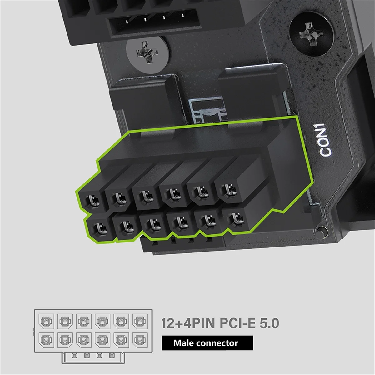 

ATX3.0 12VHPWR 12+4 16Pin PCIe5.0 450W Power Supply Cable Adapter 180 Degree Connectors for RTX 4090 4080 4070,White