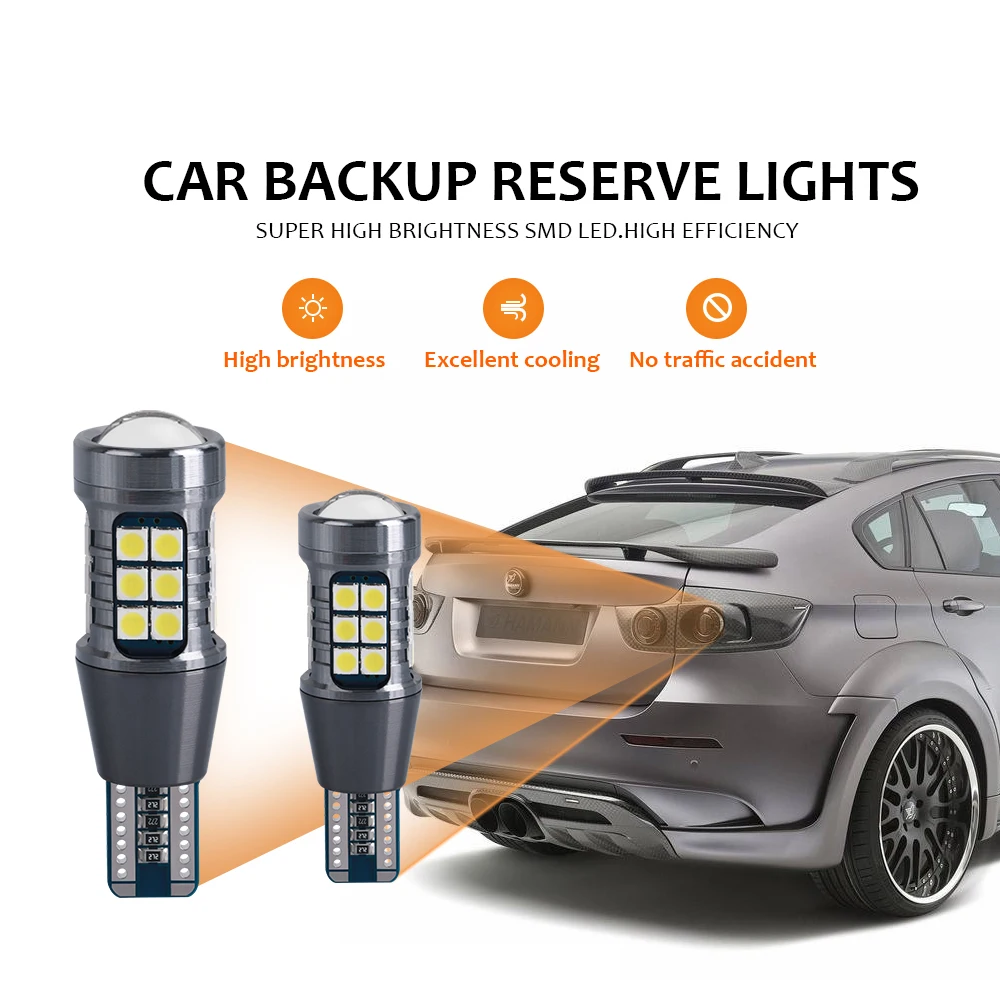 Bombillas LED superbrillantes para coche, luz Canbus de alta potencia 3030SMD, sin Error, para señal trasera, luces de reserva, W16W T15 921, 2 piezas