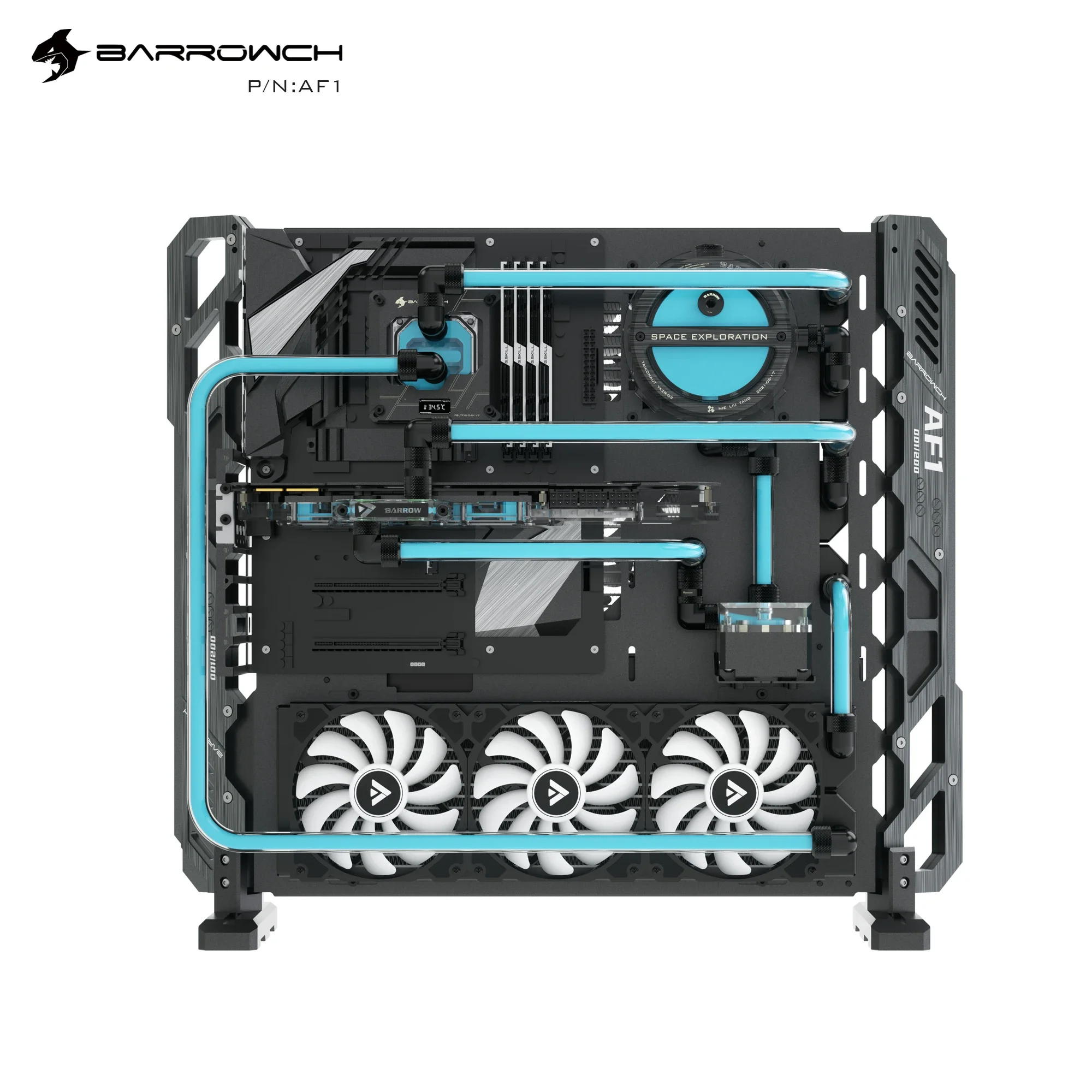 Barrowch PC Limited Edition Open Aluminum Alloy Water Cooling Case