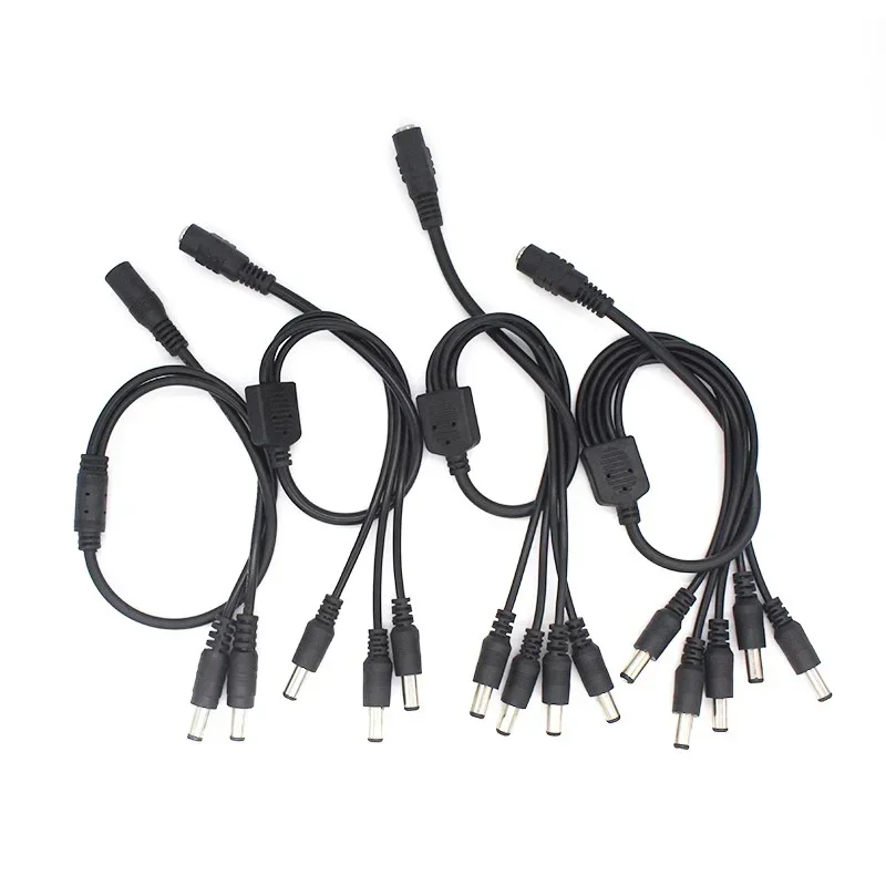 5.5x 2.1mm DC Power Splitter Cable 1 to 2/3/4/5/6/8 Way 5V 12V 24V for LED Strip Lights CCTV Camera