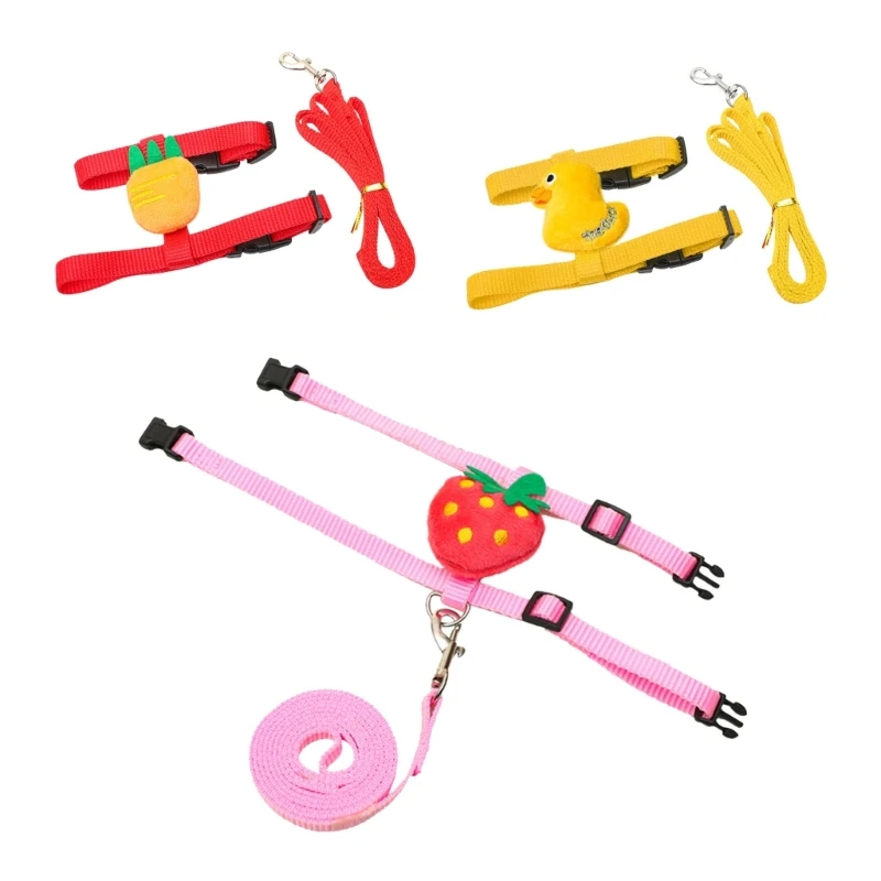 

Small Dog Harness and Leash Set Escapeproof for Puppies Adjustable Cute Harnesses for Rabbit Bunny Hamster 090C