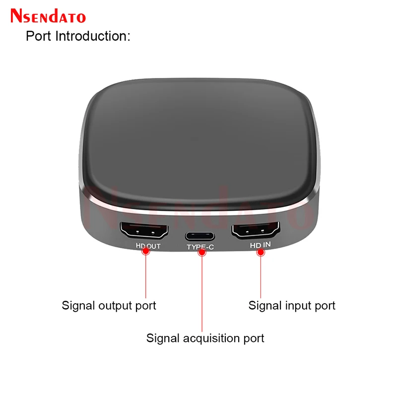 4K Type C HDMI-Compatible to USB3.0 Video Capture Card 1080P 60fps USB C HDMI-Compatible Video Recorder For Live Streaming